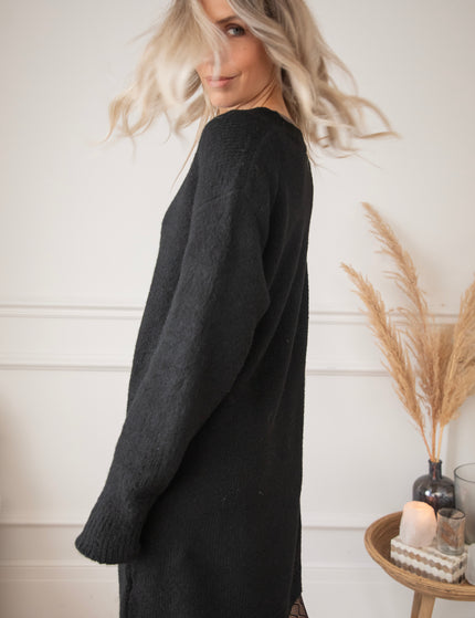 Coziya Black - Sweater Dress