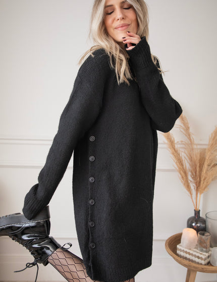 Coziya Black - Sweater Dress