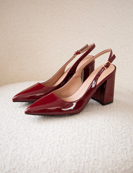 Delphine Lacquer Bordeaux - Heels
