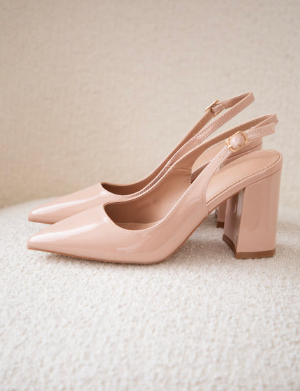 Delphine Lacquer Beige - Heels