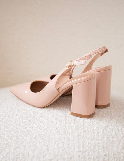 Delphine Lacquer Beige - Heels