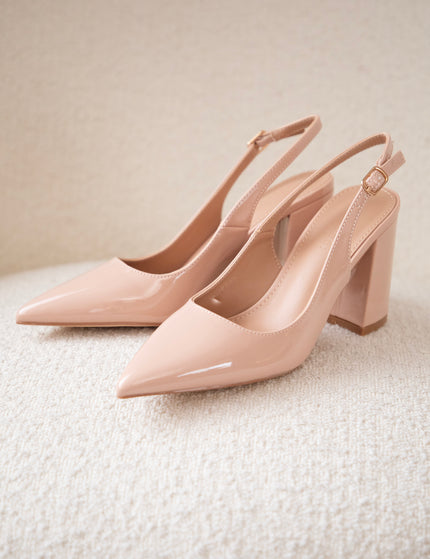 Delphine Lacquer Beige - Heels