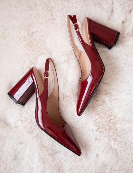 Delphine Lacquer Bordeaux - Heels
