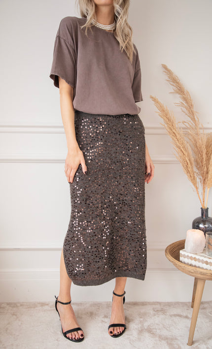 Soft Shimmer Dark Brown - Skirt