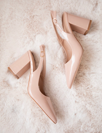 Delphine Lacquer Beige - Heels