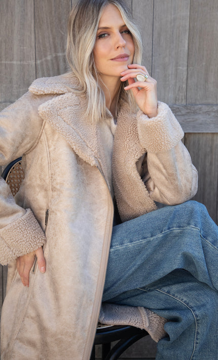 Suede & Teddy Medley Beige - Coat