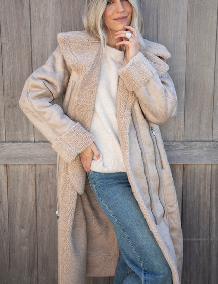 Suede & Teddy Medley Beige - Coat