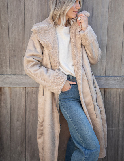 Suede & Teddy Medley Beige - Coat