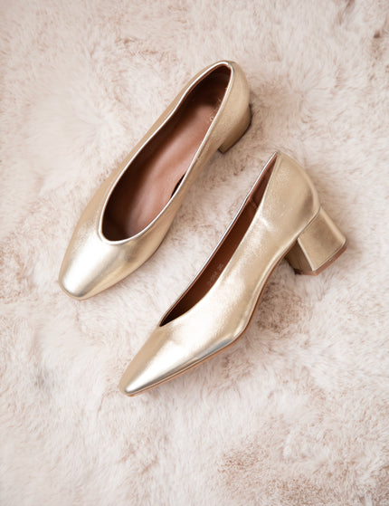 Heels - Bonny Leather - Gold