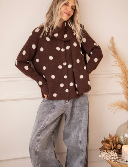 Weste - Pepper Dot - Braun/Elfenbein