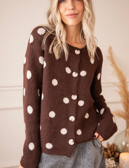 Weste - Pepper Dot - Braun/Elfenbein