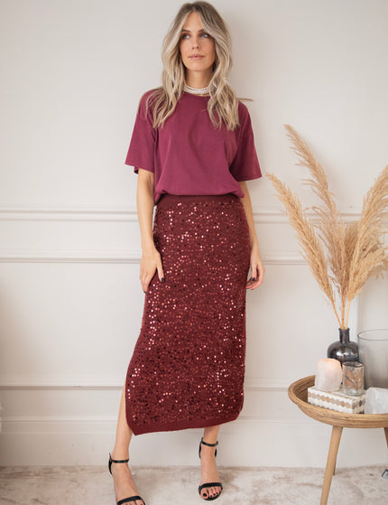 Soft Shimmer Burgundy  - Skirt