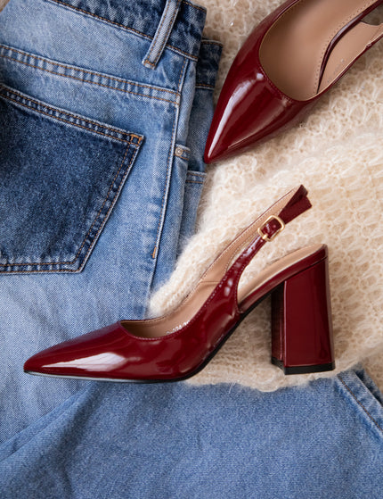 Delphine Lacquer Bordeaux - Heels