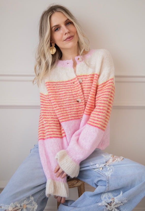Sweet Rainbow Pink - Cardigan