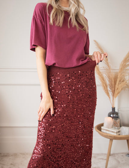 Soft Shimmer Burgundy  - Skirt