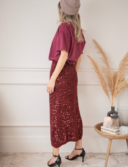 Soft Shimmer Burgundy  - Skirt