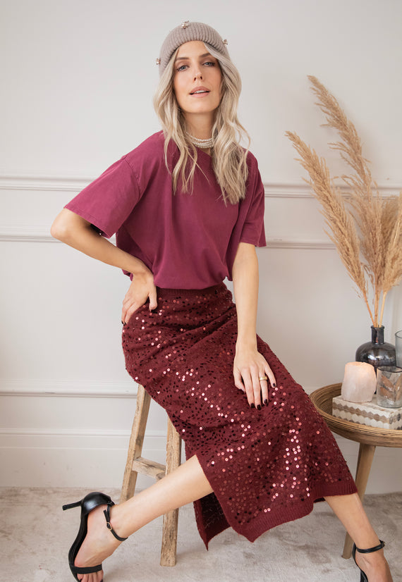 Soft Shimmer Burgundy - Rok