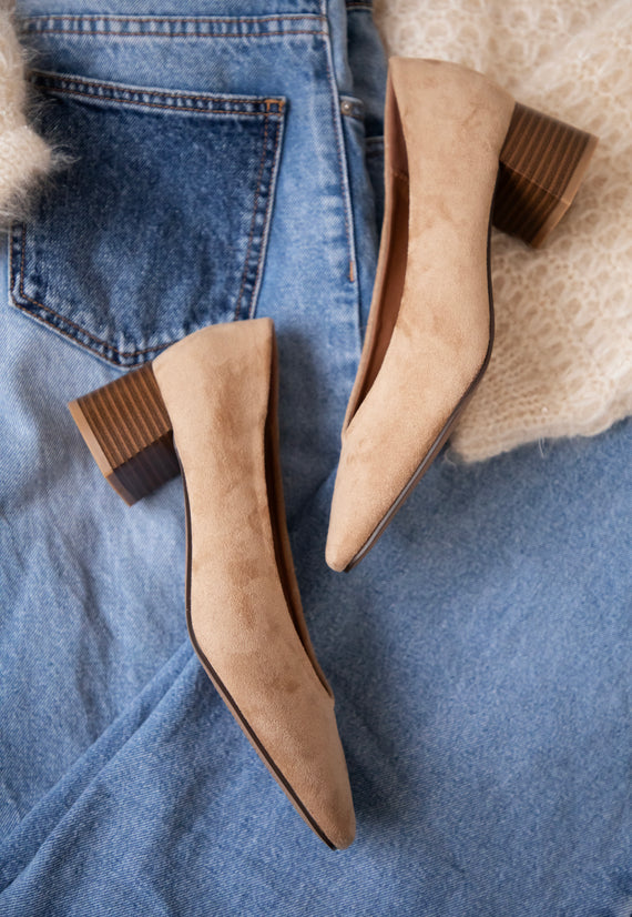 Bonny Suede Beige - Heels