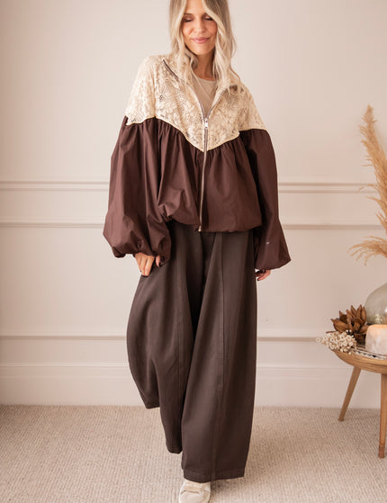 Jacke - Upper Lace - Braun/Beige
