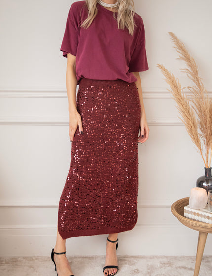 Soft Shimmer Burgundy  - Skirt