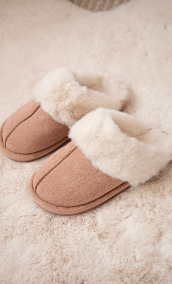 Fur-Ever Yours Beige - Slippers