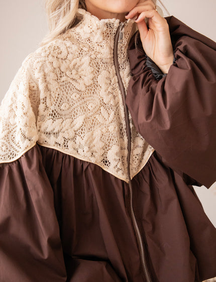 Jacke - Upper Lace - Braun/Beige