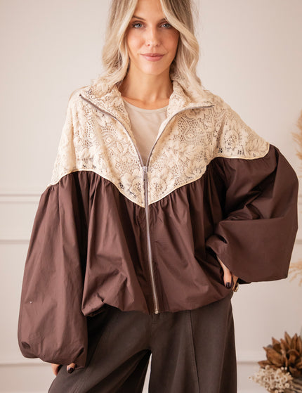 Jacke - Upper Lace - Braun/Beige