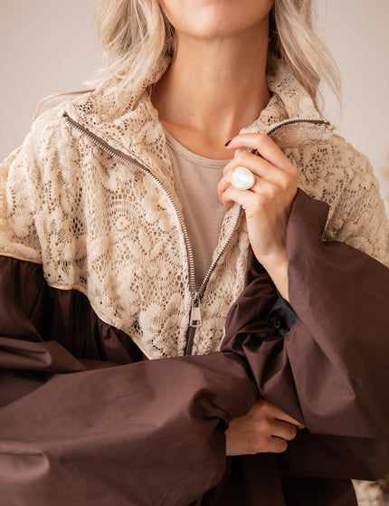 Jacke - Upper Lace - Braun/Beige