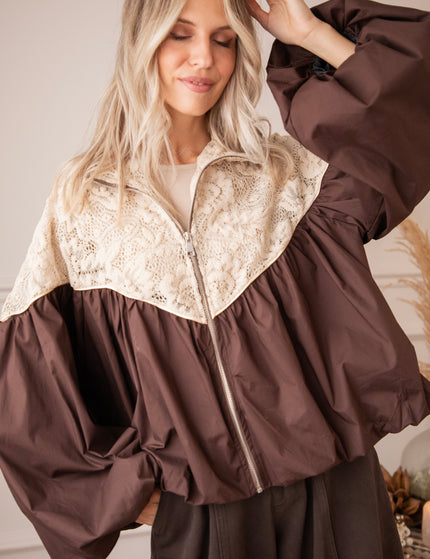 Jacke - Upper Lace - Braun/Beige