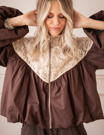 Jacke - Upper Lace - Braun/Beige