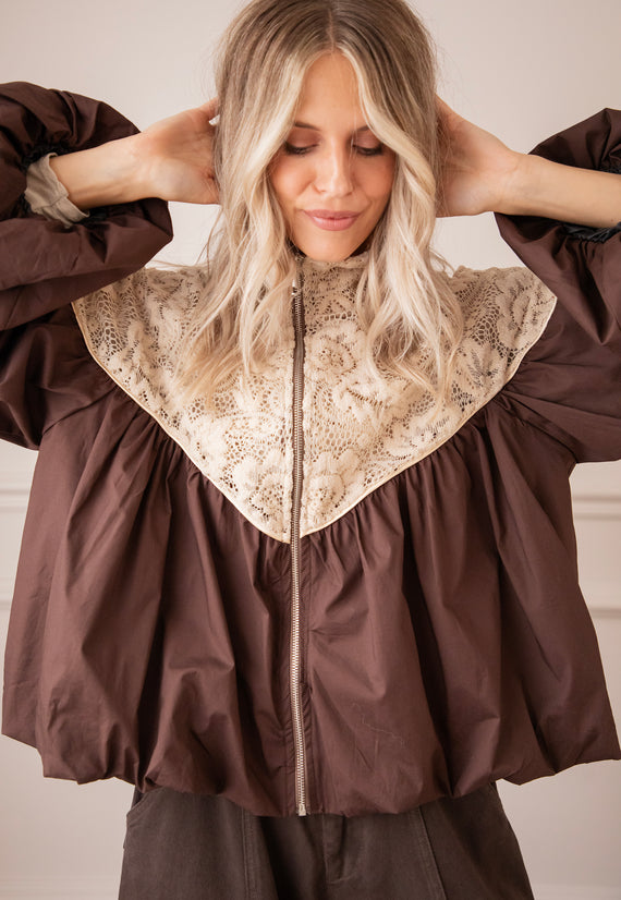Jacke - Upper Lace - Braun/Beige