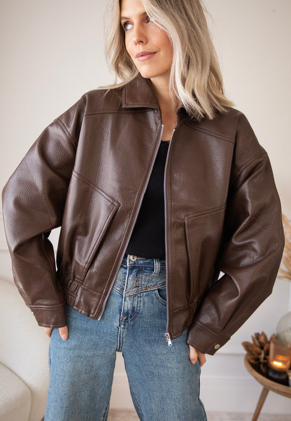 Jacke - Blair Bomber - Braun