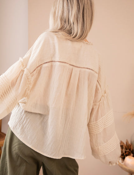 Fine Folds Beige - Blouse