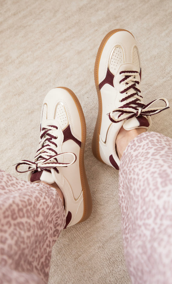 Sneakers - Sweet Motion - Beige/Burgunderrot