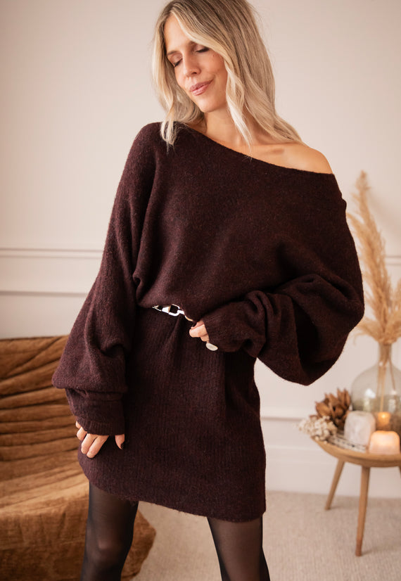 Pulloverkleid - Sloane - Dunkelweinrot
