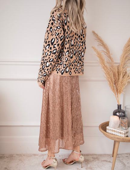 Sparkle Swing Brown - Maxi Skirt