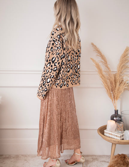 Sparkle Swing Brown - Maxi Skirt