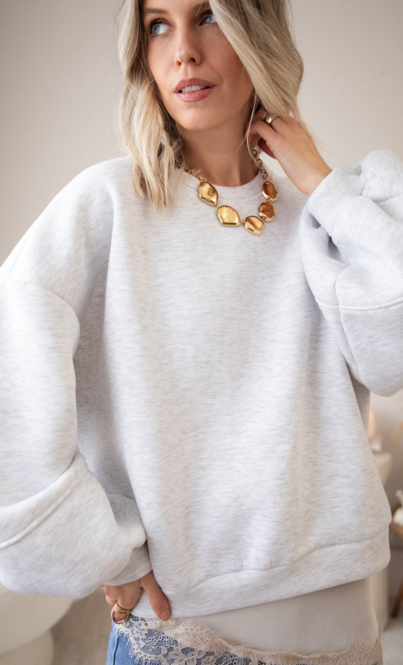 Snuggle Up Soft Grey - Sweater