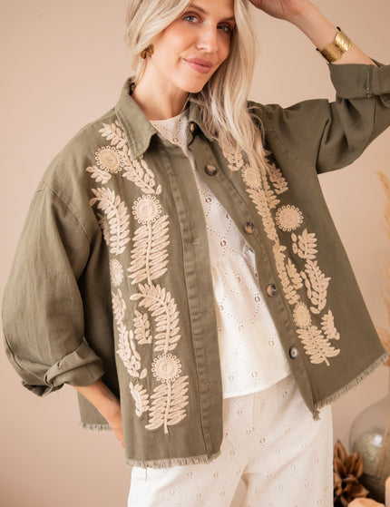 Jacke - Florious - Khaki/Beige