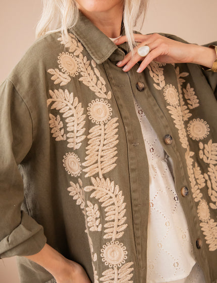 Jacke - Florious - Khaki/Beige