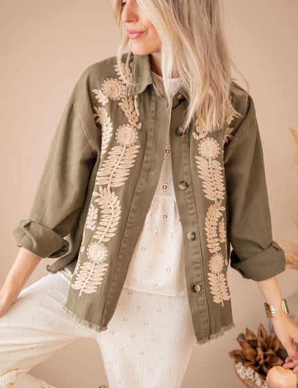 Jacke - Florious - Khaki/Beige