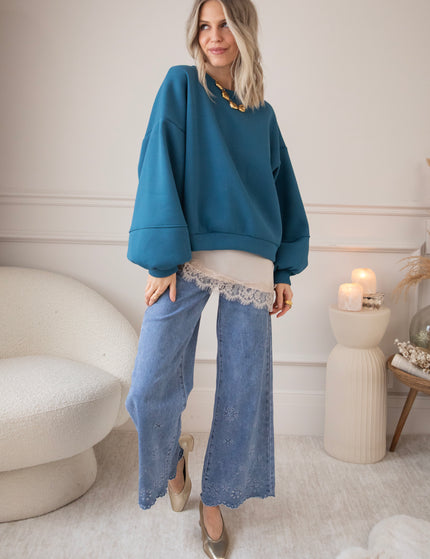 Snuggle Up Petrol - Sweater