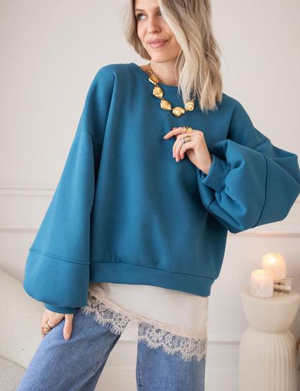 Snuggle Up Petrol - Sweater