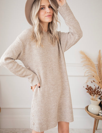 Coziya Café Au Lait - Sweater Dress