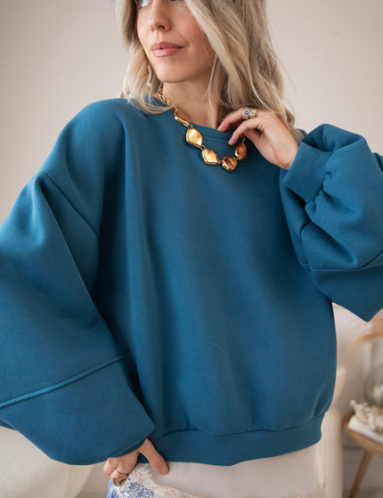 Snuggle Up Petrol - Sweater