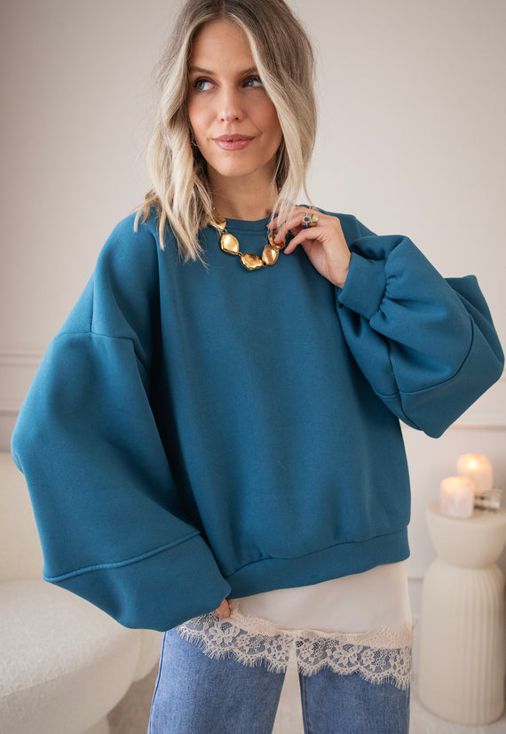 Snuggle Up Petrol - Sweater