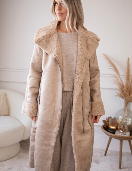 Suede & Teddy Medley Beige - Coat