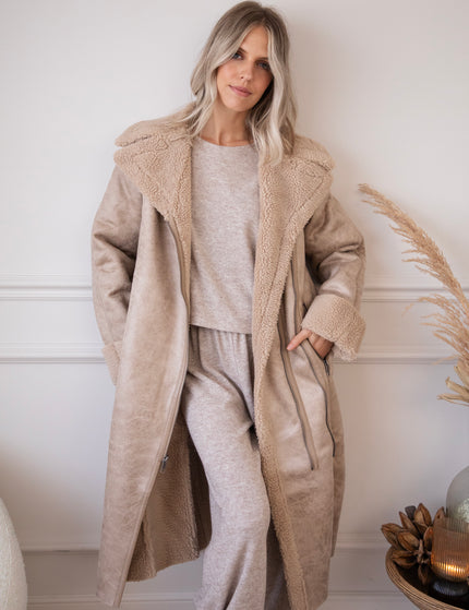 Suede & Teddy Medley Beige - Coat