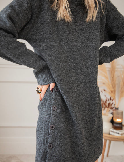 Coziya Dark Grey - Sweater Dress