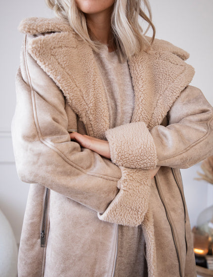 Suede & Teddy Medley Beige - Coat